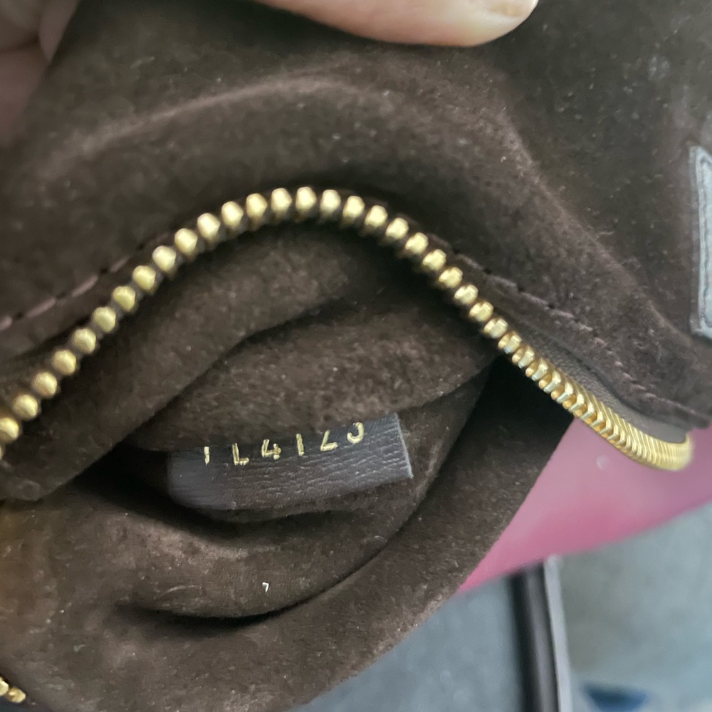 Louis Vuitton Burgundy and Brown Tote with Black-and-White Patterned Sides - Picture 2 of 15
